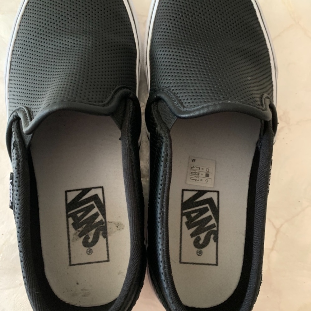 Vans Women's Black Perforated Slip-On Sneakers - Picture 4 of 6